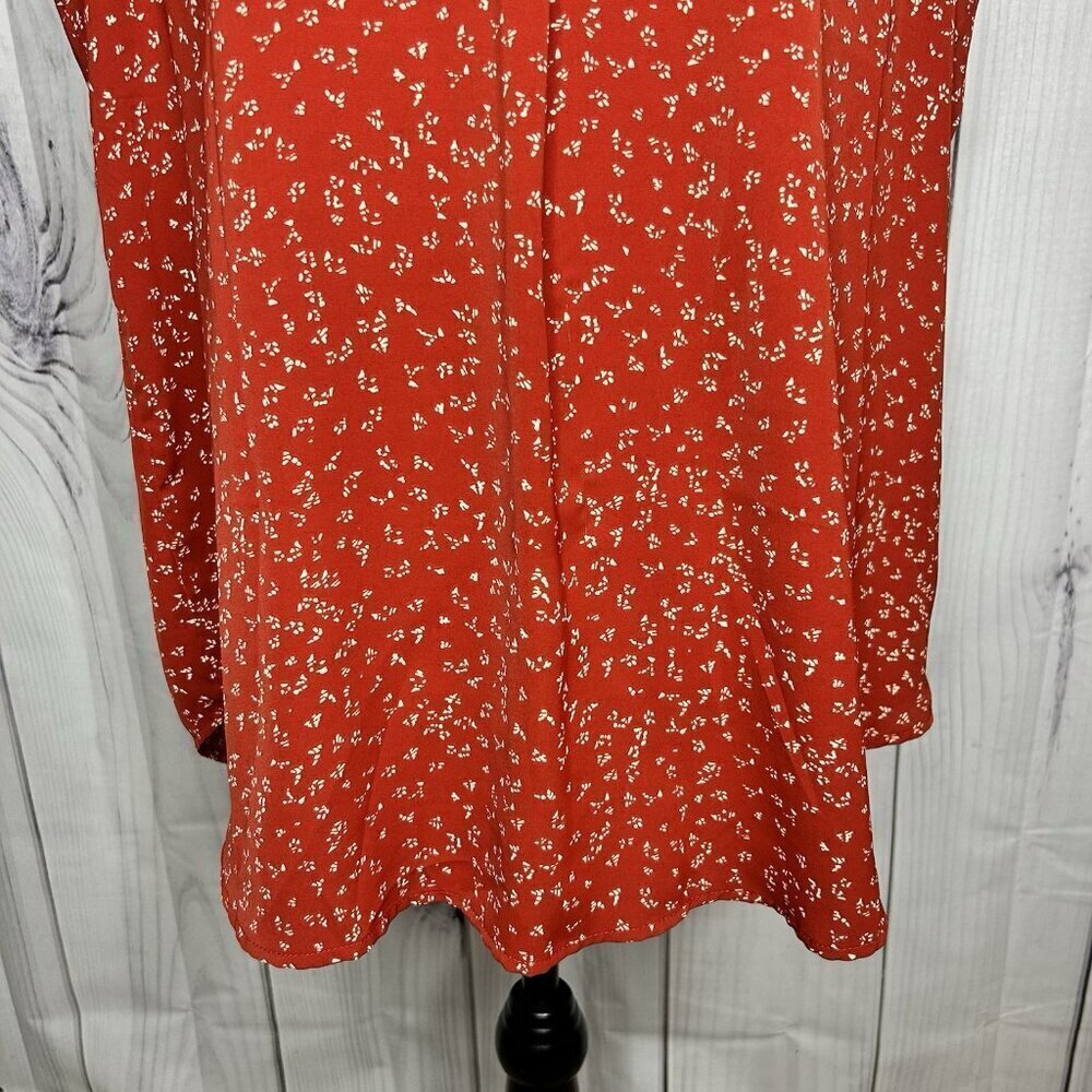 Que Zhu Womens Red Sleeveless Blouse Sz 2XL V-Neck Stretch - Picture 3 of 10